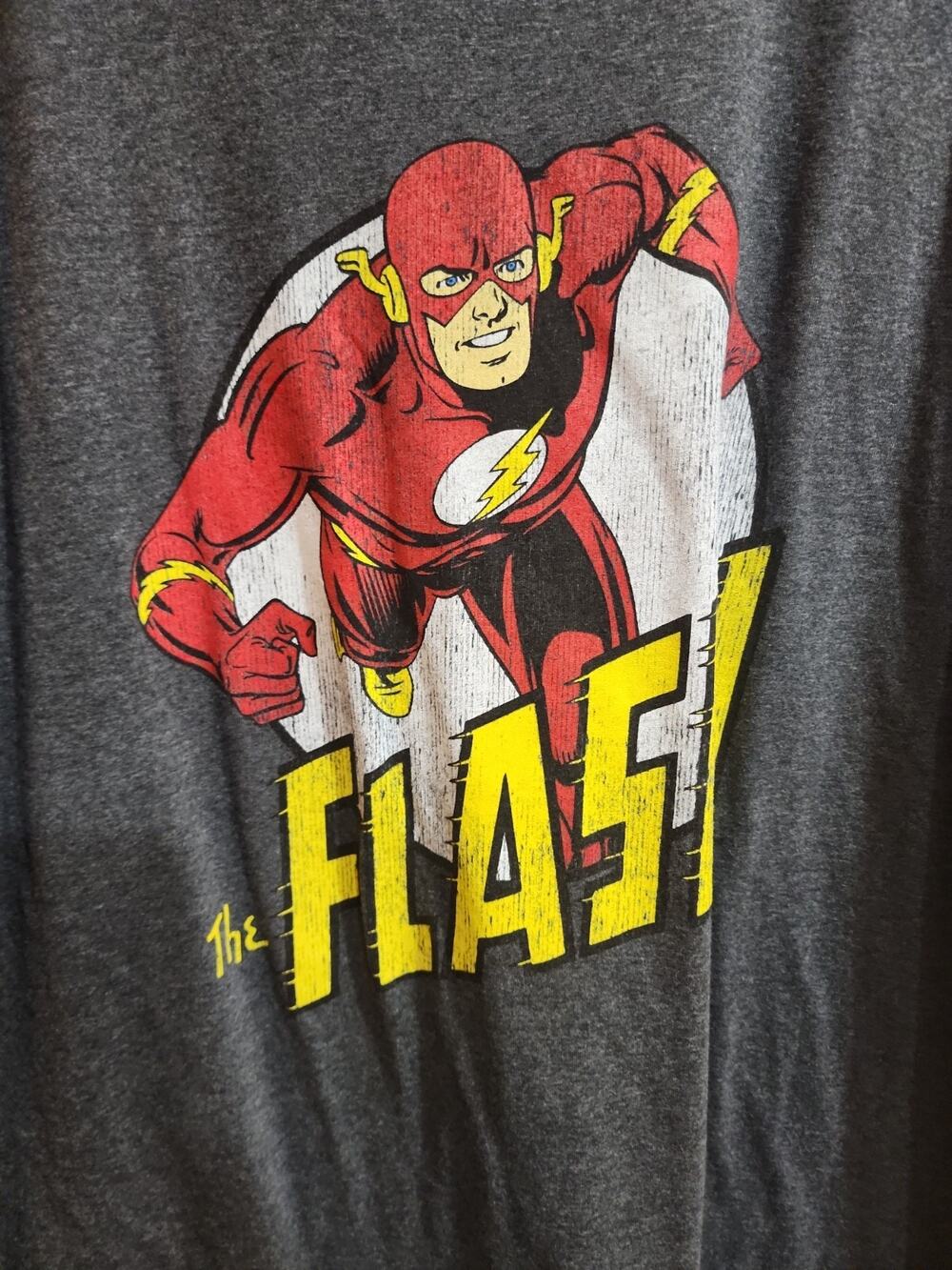 DC Comics The Flash Mens Graphic T-Shirt Size XXL 2XL Dark Gray Short Sleeve Tee